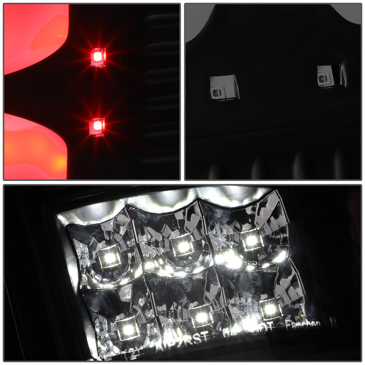 FAROS TRASEROS 04-08 FORD F-150 / LOBO - 3D - DUAL C-BAR LED - BLACK / SMOKE