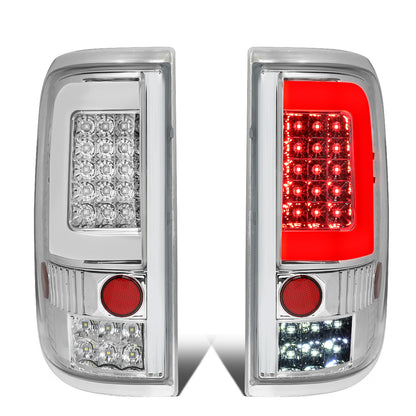 FAROS TRASEROS 04-08 FORD F-150 / LOBO - 3D - C-BAR LED - CHROME