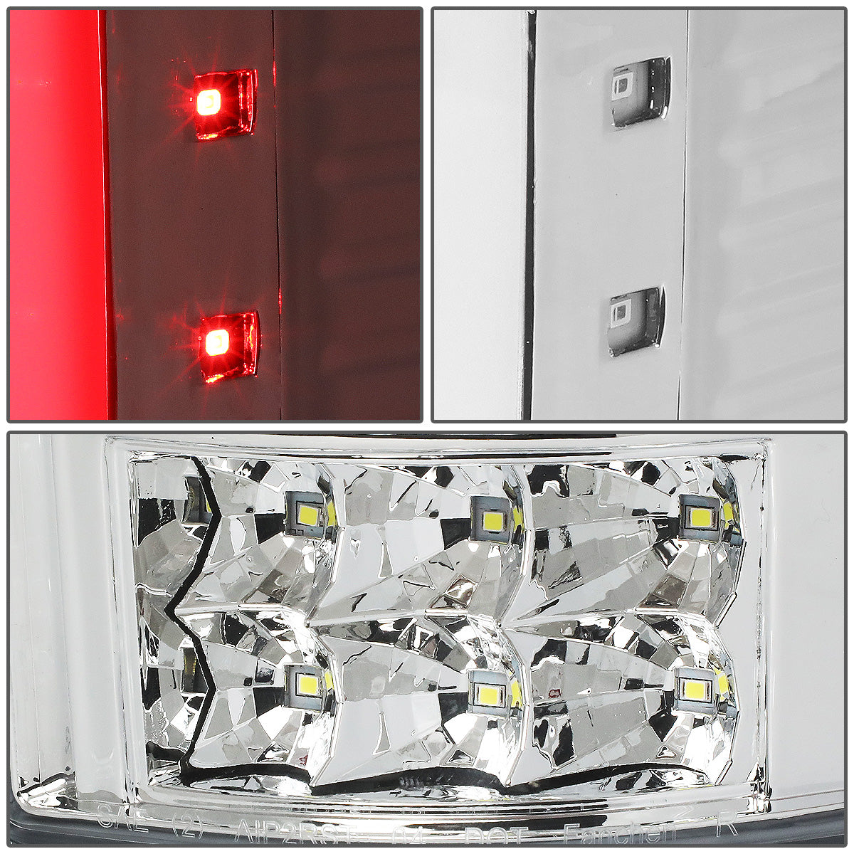 FAROS TRASEROS 04-08 FORD F-150 / LOBO - 3D - C-BAR LED - CHROME