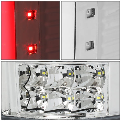 FAROS TRASEROS 04-08 FORD F-150 / LOBO - 3D - C-BAR LED - CHROME