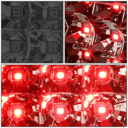 FAROS TRASEROS 04-08 FORD F-150 / LOBO - 3D - DUAL C-BAR LED - CHROME / SMOKE