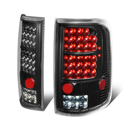 FAROS TRASEROS 04-08 FORD F-150 / LOBO - LED - BLACK / CLEAR