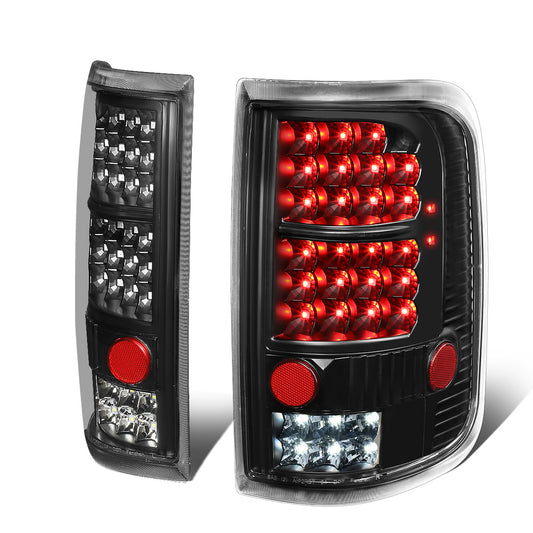 FAROS TRASEROS 04-08 FORD F-150 / LOBO - LED - BLACK / CLEAR