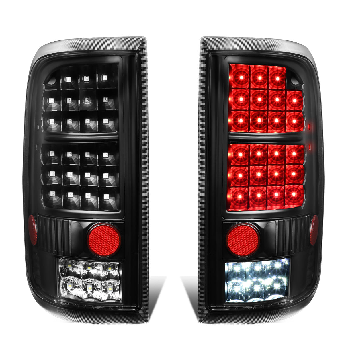 FAROS TRASEROS 04-08 FORD F-150 / LOBO - LED - BLACK / CLEAR