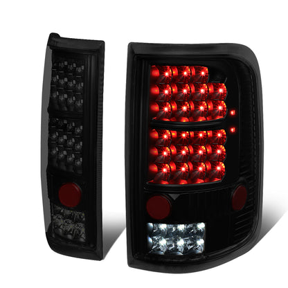 FAROS TRASEROS 04-08 FORD F-150 / LOBO - LED - BLACK / SMOKE