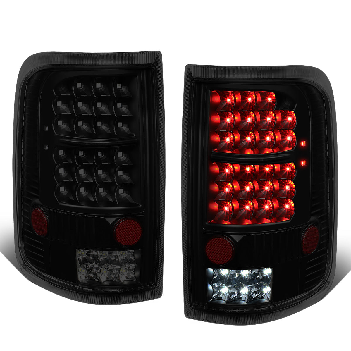 FAROS TRASEROS 04-08 FORD F-150 / LOBO - LED - BLACK / SMOKE