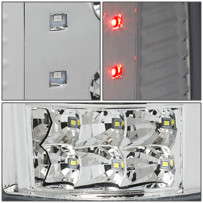 FAROS TRASEROS 04-08 FORD F-150 / LOBO - LED - CHROME / CLEAR