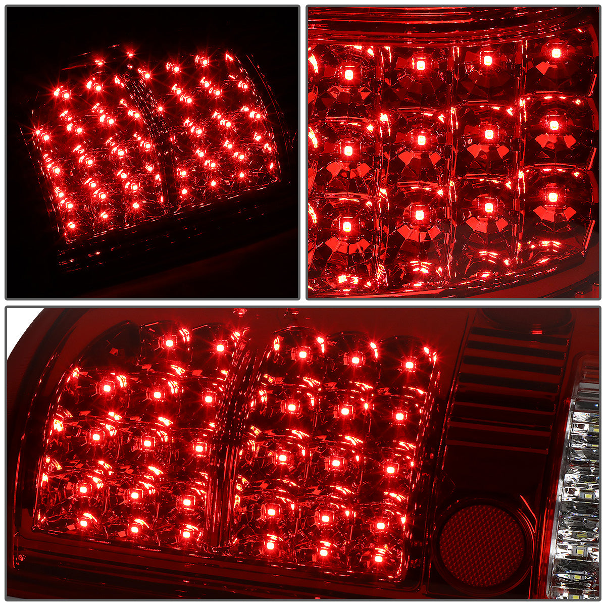 FAROS TRASEROS 04-08 FORD F-150 / LOBO - LED - CHROME / RED