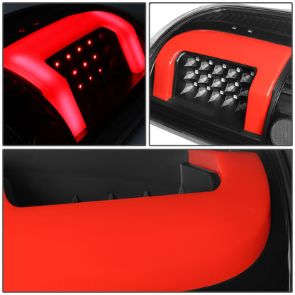 FAROS TRASEROS 04-08 FORD F-150 / LOBO - RED C-BAR LED - BLACK