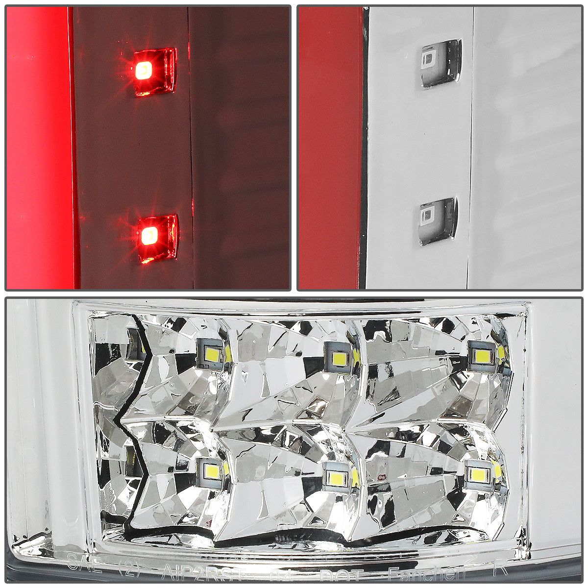 FAROS TRASEROS 04-08 FORD F-150 / LOBO - RED C-BAR LED - CHROME