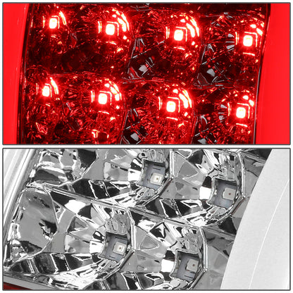 FAROS TRASEROS 09-14 FORD F-150 - DUAL C-BAR - 3D - LED - CHROME / CLEAR