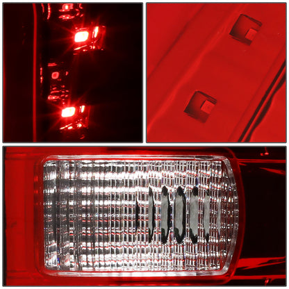 FAROS TRASEROS 09-14 FORD F-150 - DUAL C-BAR - 3D - LED - CHROME / RED