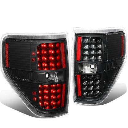 FAROS TRASEROS 09-14 FORD F-150 - FULL LED - LED - BLACK / CLEAR