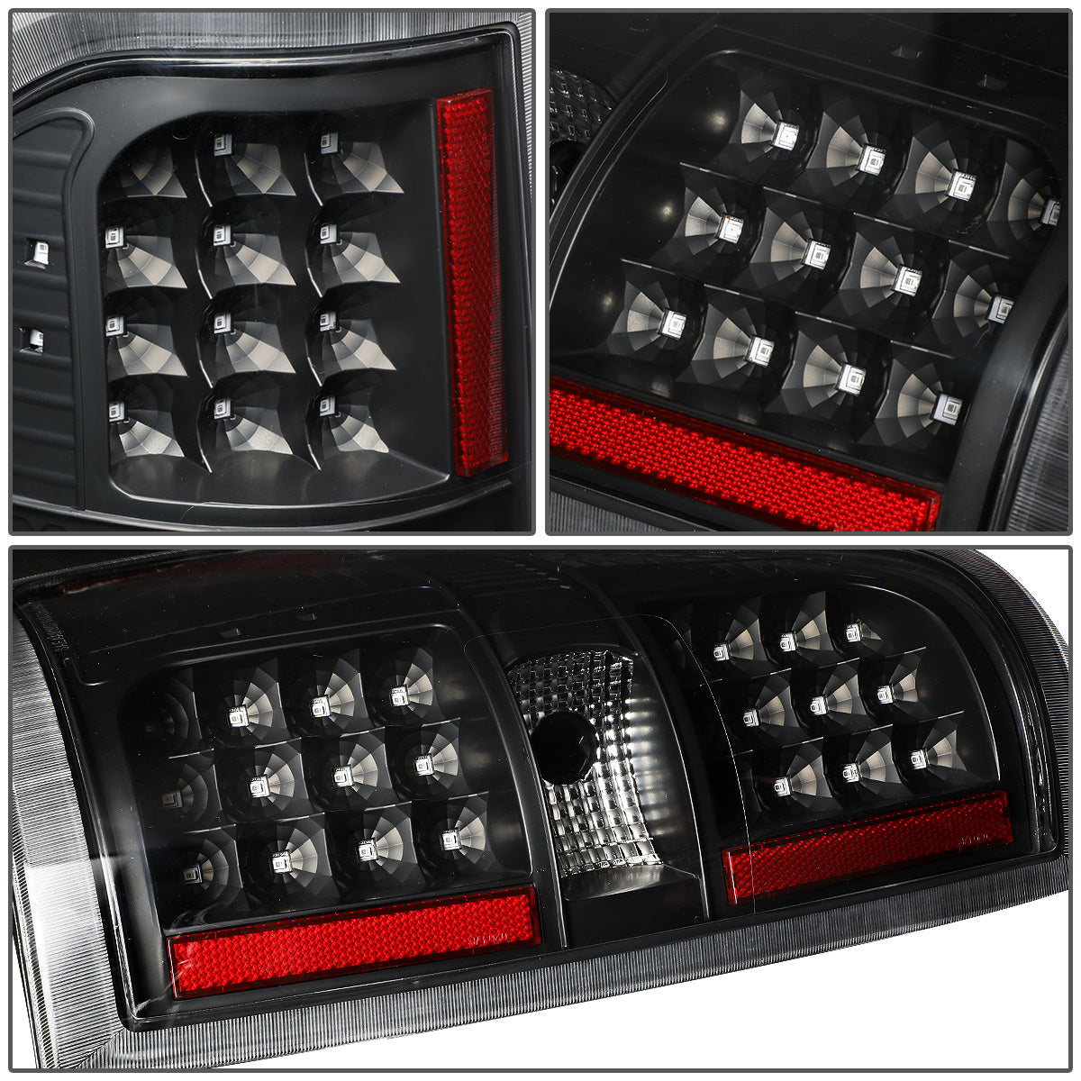 FAROS TRASEROS 09-14 FORD F-150 - FULL LED - LED - BLACK / CLEAR