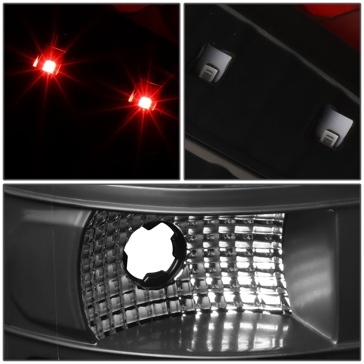 FAROS TRASEROS 09-14 FORD F-150 - FULL LED - LED - BLACK / CLEAR
