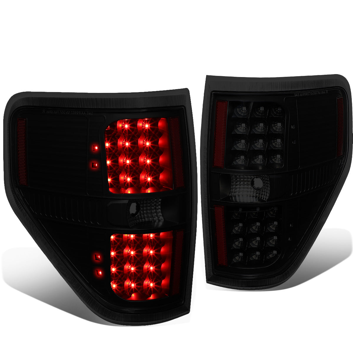 FAROS TRASEROS 09-14 FORD F-150 - FULL LED - LED - BLACK / SMOKE