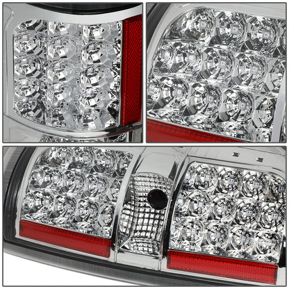 FAROS TRASEROS 09-14 FORD F-150 - FULL LED - LED - CHROME / CLEAR