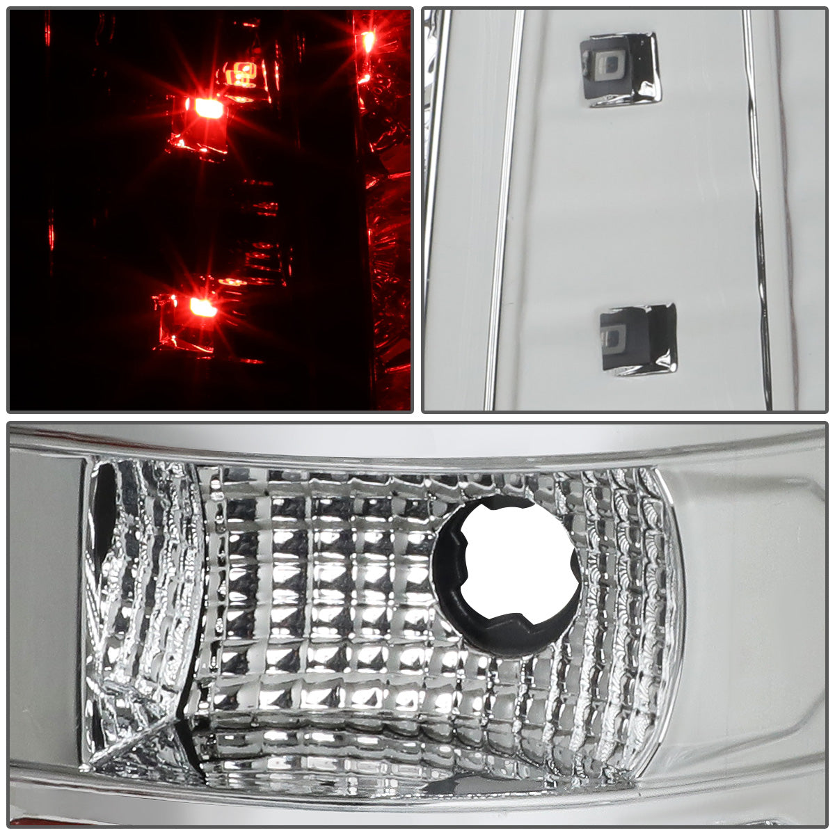 FAROS TRASEROS 09-14 FORD F-150 - FULL LED - LED - CHROME / CLEAR