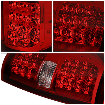 FAROS TRASEROS 09-14 FORD F-150 - FULL LED - LED - CHROME / RED
