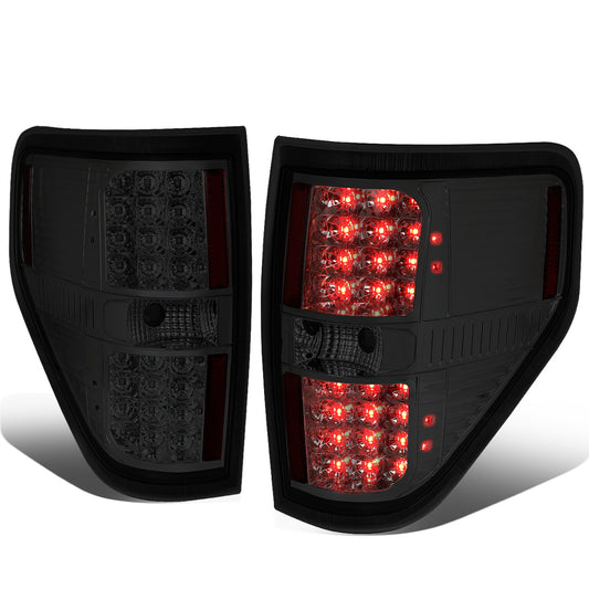 FAROS TRASEROS 09-14 FORD F-150 - FULL LED - LED - CHROME / SMOKE