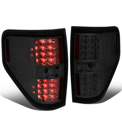 FAROS TRASEROS 09-14 FORD F-150 - FULL LED - LED - CHROME / SMOKE