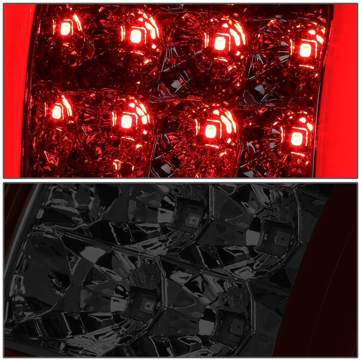 FAROS TRASEROS 09-14 FORD F-150 - DUAL RED C-BAR - 3D - LED - CHROME / SMOKE