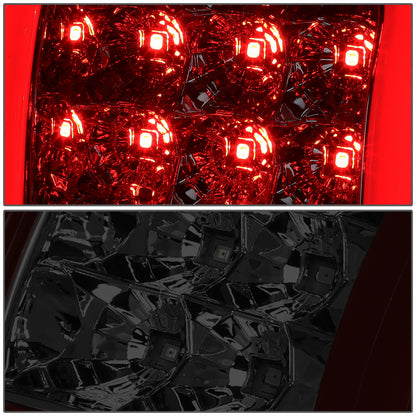 FAROS TRASEROS 09-14 FORD F-150 - DUAL RED C-BAR - 3D - LED - CHROME / SMOKE