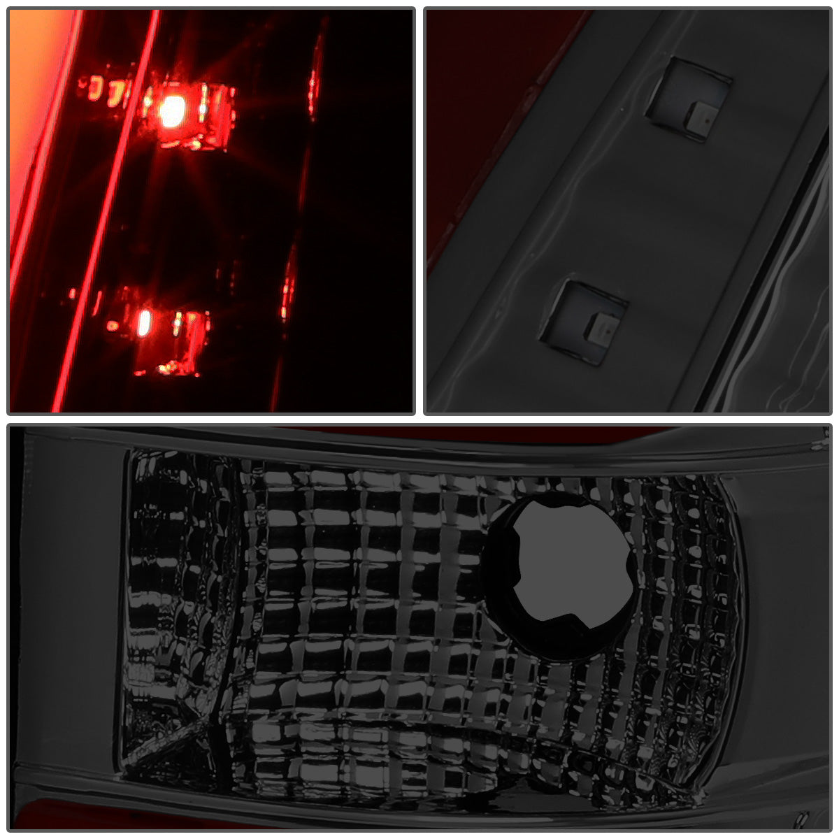 FAROS TRASEROS 09-14 FORD F-150 - DUAL RED C-BAR - 3D - LED - CHROME / SMOKE