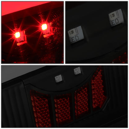FAROS TRASEROS 90-96 FORD F-150 / 90-97 FORD F-250 / 90-97 FORD F-350 / 90-96 FORD BRONCO / 90-97 FORD F SUPER DUTY - FITS STYLESIDE MODELS ONLY - 3D - LED - BLACK / SMOKE