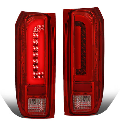 FAROS TRASEROS 90-96 FORD F-150 / 90-97 FORD F-250 / 90-97 FORD F-350 / 90-96 FORD BRONCO / 90-97 FORD F SUPER DUTY - FITS STYLESIDE MODELS ONLY - 3D - LED - CHROME / RED