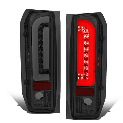 FAROS TRASEROS 90-96 FORD F-150 / 90-97 FORD F-250 / 90-97 FORD F-350 / 90-96 FORD BRONCO / 90-97 FORD F SUPER DUTY - FITS STYLESIDE MODELS ONLY - 3D - LED - CHROME / SMOKE
