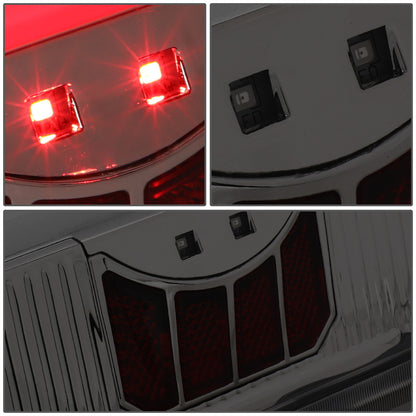 FAROS TRASEROS 90-96 FORD F-150 / 90-97 FORD F-250 / 90-97 FORD F-350 / 90-96 FORD BRONCO / 90-97 FORD F SUPER DUTY - FITS STYLESIDE MODELS ONLY - 3D - LED - CHROME / SMOKE