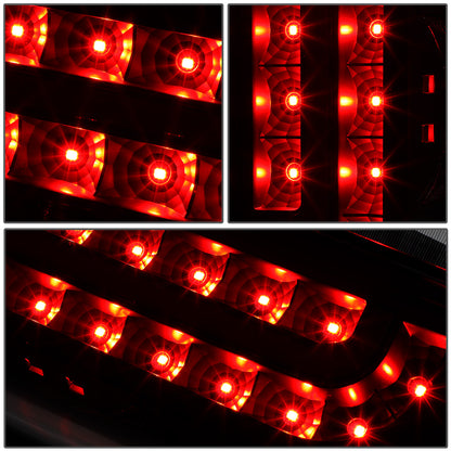 FAROS TRASEROS 90-96 FORD F-150 / 90-97 FORD F-250 / 90-97 FORD F-350 / 90-96 FORD BRONCO / 90-97 FORD F SUPER DUTY - FITS STYLESIDE MODELS ONLY - LED - BLACK / SMOKE
