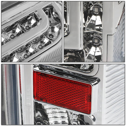 FAROS TRASEROS 90-96 FORD F-150 / 90-97 FORD F-250 / 90-97 FORD F-350 / 90-96 FORD BRONCO / 90-97 FORD F SUPER DUTY - FITS STYLESIDE MODELS ONLY - LED - CHROME / CLEAR
