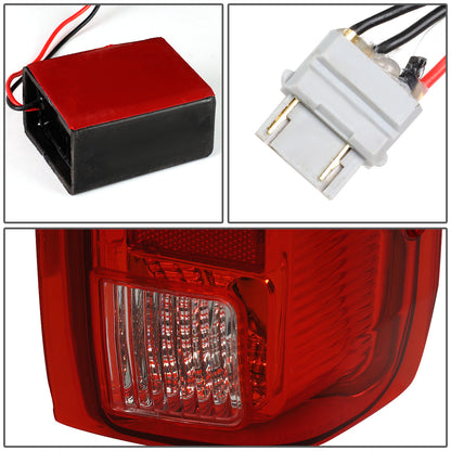 FAROS TRASEROS 90-96 FORD F-150 / 90-97 FORD F-250 / 90-97 FORD F-350 / 90-96 FORD BRONCO / 90-97 FORD F SUPER DUTY - FITS STYLESIDE MODELS ONLY - LED - CHROME / RED