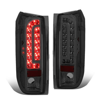 FAROS TRASEROS 90-96 FORD F-150 / 90-97 FORD F-250 / 90-97 FORD F-350 / 90-96 FORD BRONCO / 90-97 FORD F SUPER DUTY - FITS STYLESIDE MODELS ONLY - LED - CHROME / SMOKE