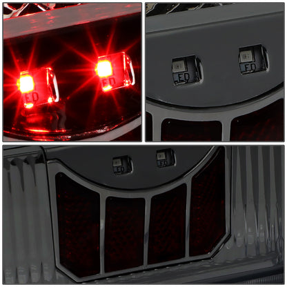 FAROS TRASEROS 90-96 FORD F-150 / 90-97 FORD F-250 / 90-97 FORD F-350 / 90-96 FORD BRONCO / 90-97 FORD F SUPER DUTY - FITS STYLESIDE MODELS ONLY - LED - CHROME / SMOKE