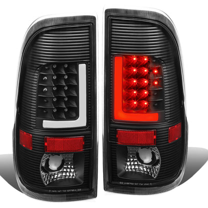 FAROS TRASEROS 08-16 FORD F-250, F-350, F-450, F-550 - SUPER DUTY / 09-16 FORD F-350, F-450 / 15-16 FORD F-550 - L-BAR - 3D - LED - BLACK / CLEAR