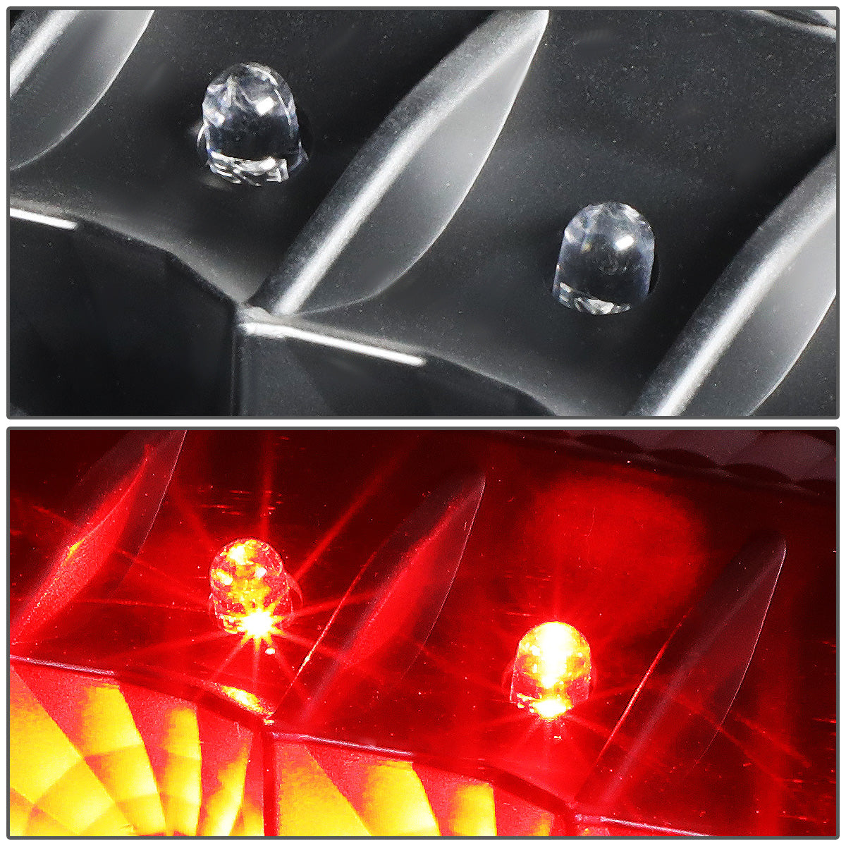 FAROS TRASEROS 08-16 FORD F-250, F-350, F-450, F-550 - SUPER DUTY / 09-16 FORD F-350, F-450 / 15-16 FORD F-550 - L-BAR - 3D - LED - BLACK / CLEAR