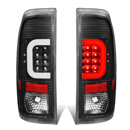 FAROS TRASEROS 08-16 FORD F-250, F-350, F-450, F-550 - SUPER DUTY / 09-16 FORD F-350, F-450 / 15-16 FORD F-550 - C-BAR - 3D - LED - BLACK / CLEAR