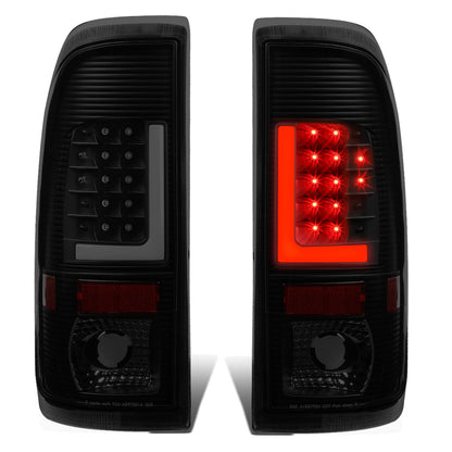 FAROS TRASEROS 08-16 FORD F-250, F-350, F-450, F-550 - SUPER DUTY / 09-16 FORD F-350, F-450 / 15-16 FORD F-550 - L-BAR - 3D - LED - BLACK / SMOKE