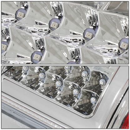 FAROS TRASEROS 08-16 FORD F-250, F-350, F-450, F-550 - SUPER DUTY / 09-16 FORD F-350, F-450 / 15-16 FORD F-550 - L-BAR - 3D - LED - CHROME / CLEAR