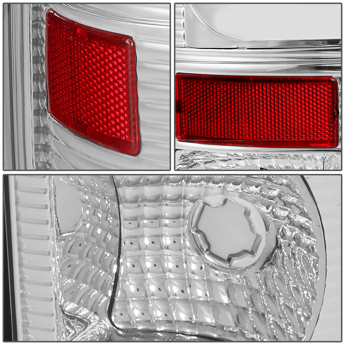 FAROS TRASEROS 08-16 FORD F-250, F-350, F-450, F-550 - SUPER DUTY / 09-16 FORD F-350, F-450 / 15-16 FORD F-550 - C-BAR - 3D - LED - CHROME / CLEAR