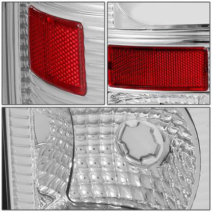 FAROS TRASEROS 08-16 FORD F-250, F-350, F-450, F-550 - SUPER DUTY / 09-16 FORD F-350, F-450 / 15-16 FORD F-550 - C-BAR - 3D - LED - CHROME / CLEAR