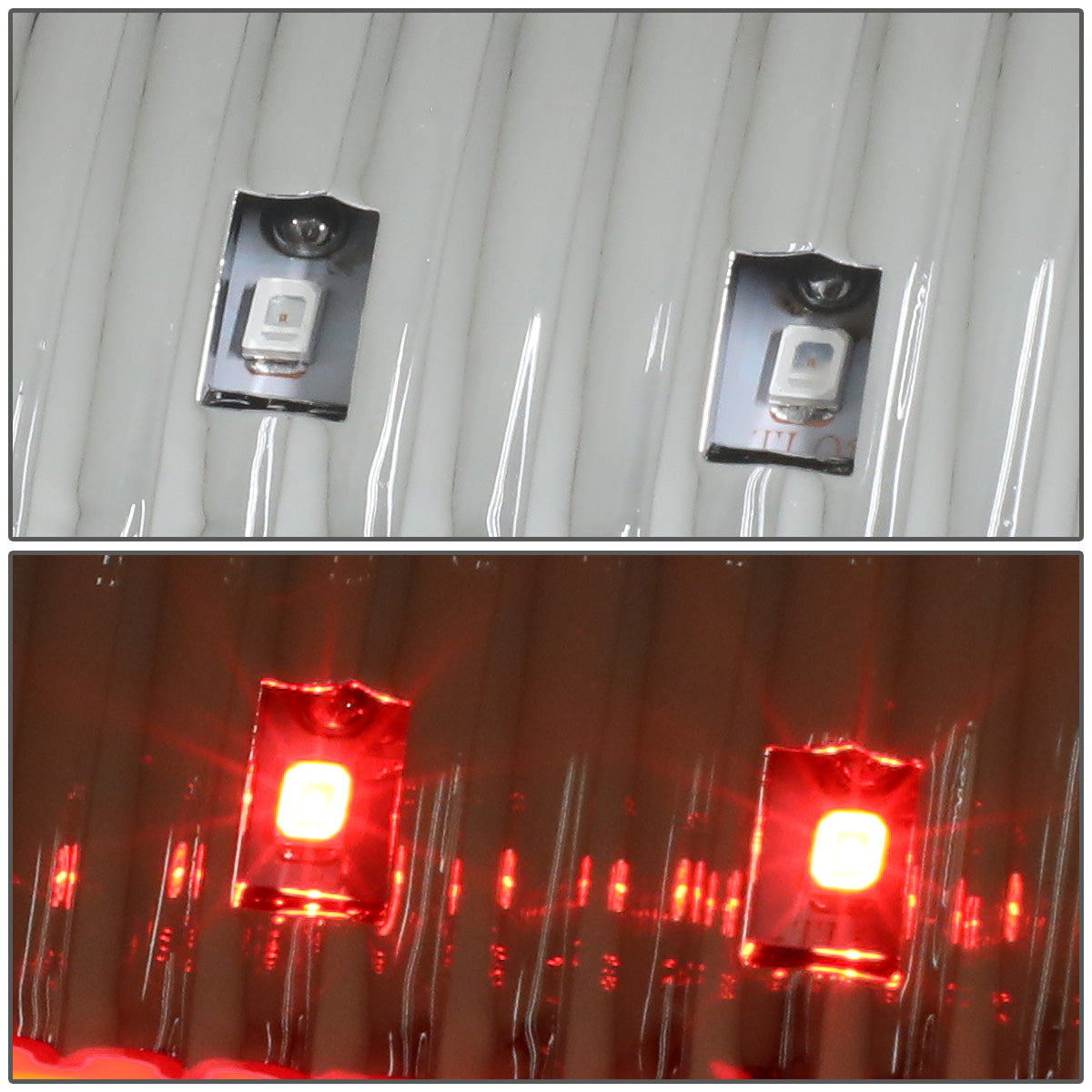 FAROS TRASEROS 08-16 FORD F-250, F-350, F-450, F-550 - SUPER DUTY / 09-16 FORD F-350, F-450 / 15-16 FORD F-550 - C-BAR - 3D - LED - CHROME / CLEAR