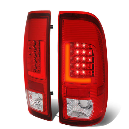 FAROS TRASEROS 08-16 FORD F-250, F-350, F-450, F-550 - SUPER DUTY / 09-16 FORD F-350, F-450 / 15-16 FORD F-550 - L-BAR - 3D - LED - CHROME / CLEAR