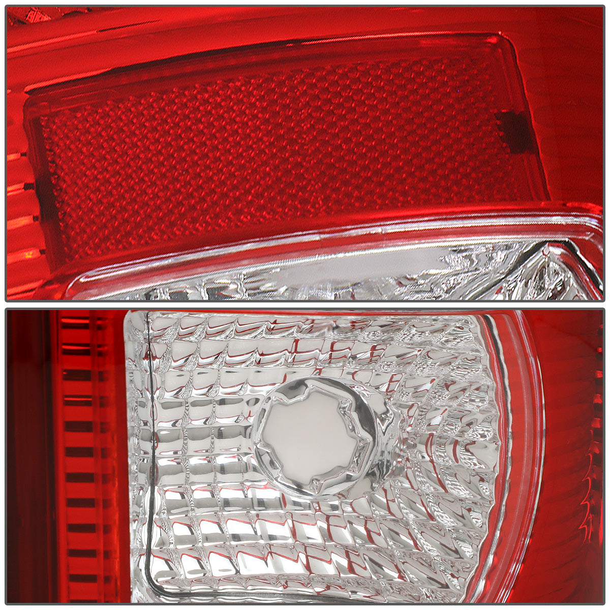 FAROS TRASEROS 08-16 FORD F-250, F-350, F-450, F-550 - SUPER DUTY / 09-16 FORD F-350, F-450 / 15-16 FORD F-550 - L-BAR - 3D - LED - CHROME / CLEAR