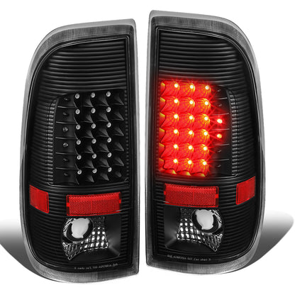 FAROS TRASEROS 08-16 FORD F-250, F-350, F-450, F-550 - SUPER DUTY / 09-16 FORD F-350, F-450 / 15-16 FORD F-550 - LED - BLACK / CLEAR