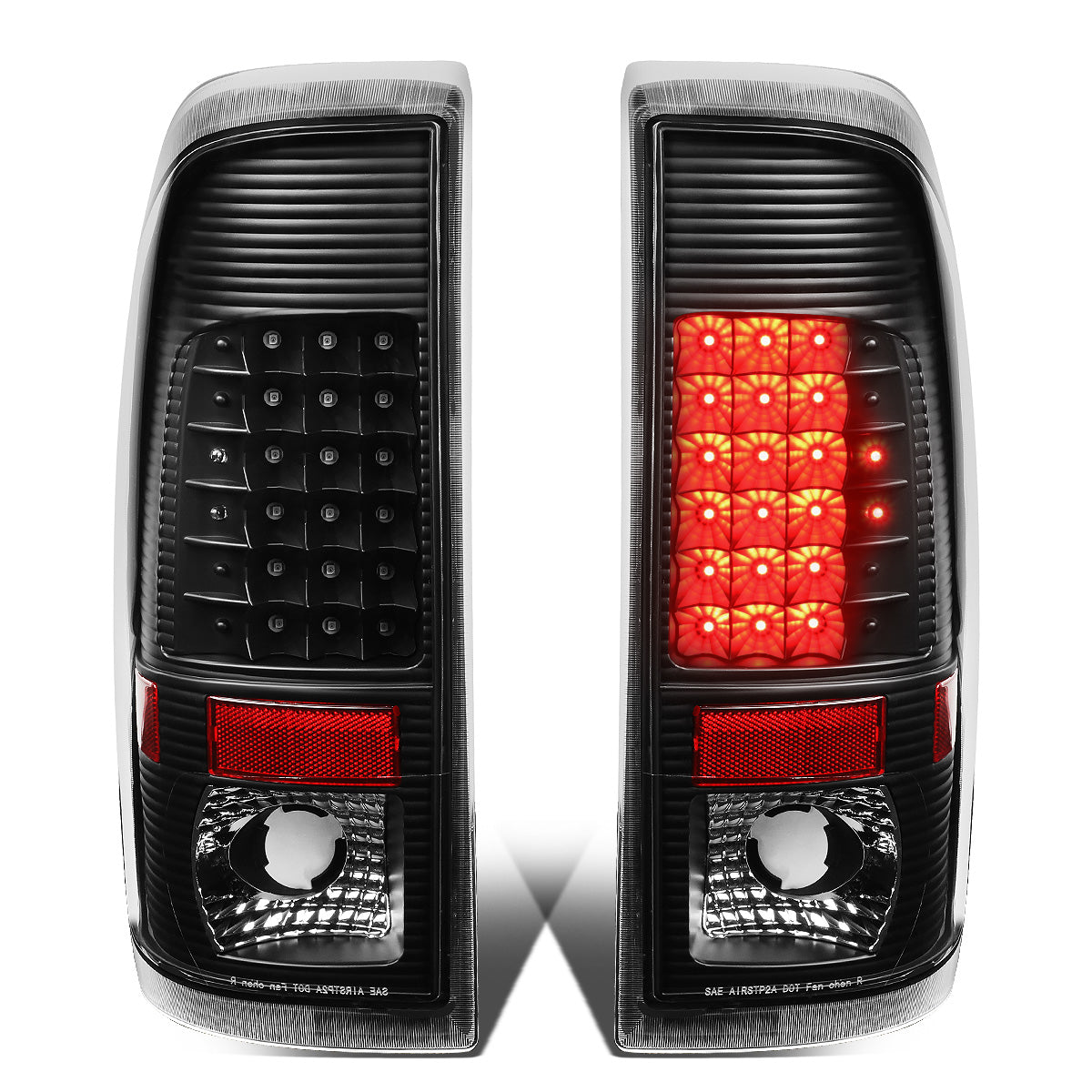 FAROS TRASEROS 08-16 FORD F-250, F-350, F-450, F-550 - SUPER DUTY / 09-16 FORD F-350, F-450 / 15-16 FORD F-550 - LED - BLACK / CLEAR