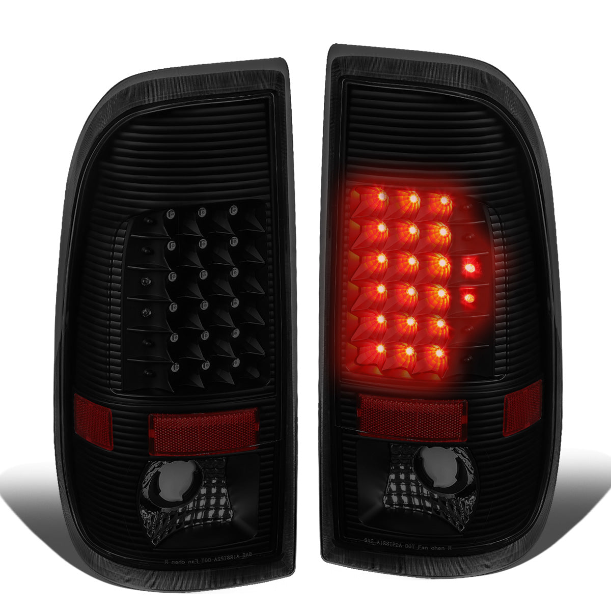 FAROS TRASEROS 08-16 FORD F-250, F-350, F-450, F-550 - SUPER DUTY / 09-16 FORD F-350, F-450 / 15-16 FORD F-550 - LED - BLACK / SMOKE